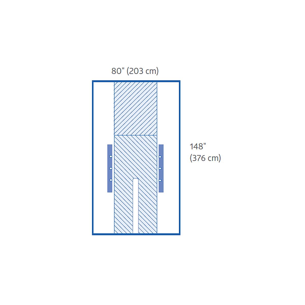 Sterile Cardiovascular Split Surgical Drape