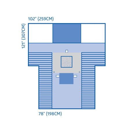 Cesarean Section Surgical Drape with Pouch and Fenestration