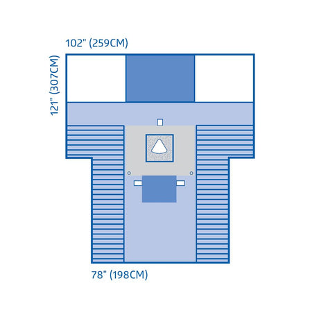 Cesarean Section Surgical Drape with Pouch and Fenestration