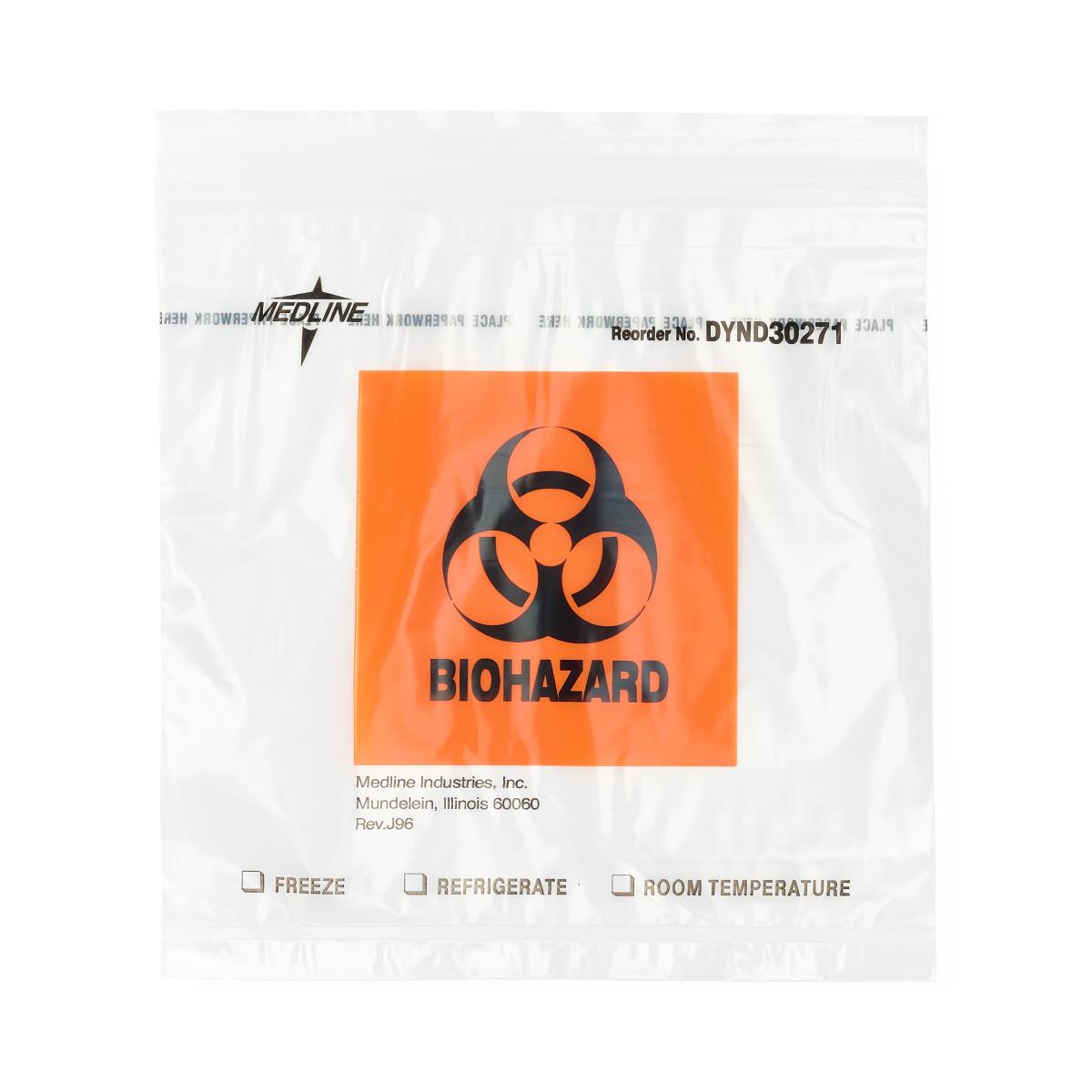 Zip-Style Biohazard Specimen Bags