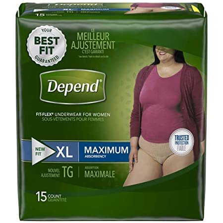 Sous-vêtements Depend Fit-Flex Maximum X-Large pour femmes