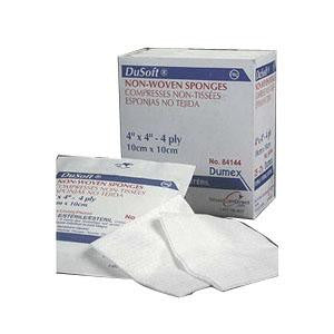 Bx/25 (2/Pk) Éponge Dusoft, non tissée, 4 po x 4 po, 4 plis, stérile