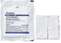 (Cs12)Bx/25 Esponja para traqueotomía/drenaje, no tejida, 4" x 4", 6 capas