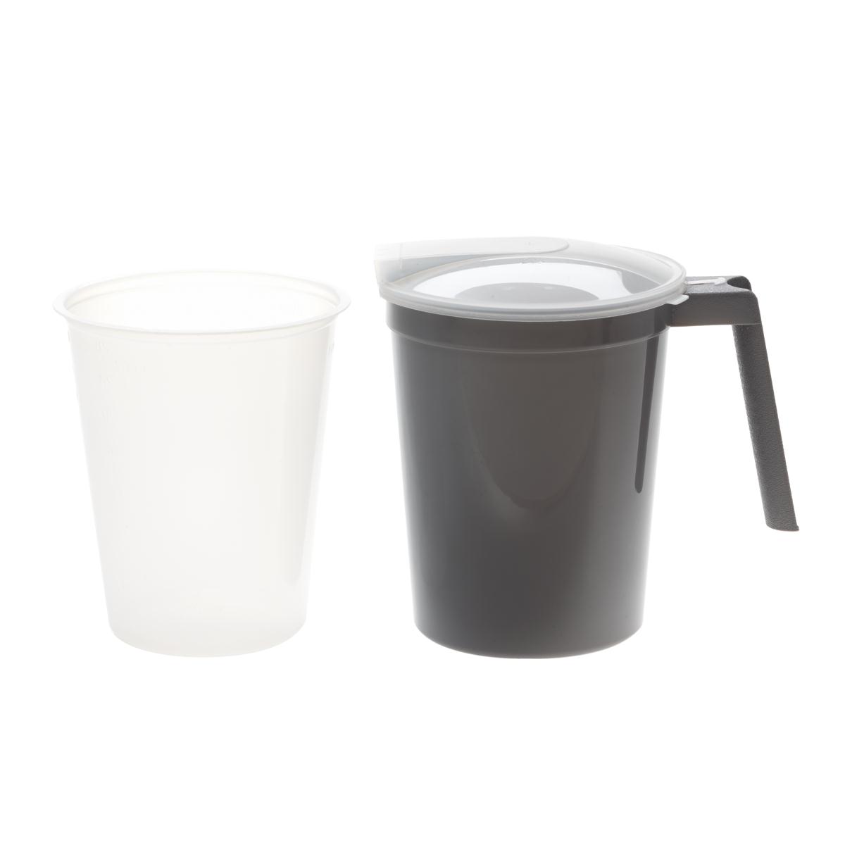 Medline Shrink-Wrapped Water Pitcher Sets with Plastic Liner