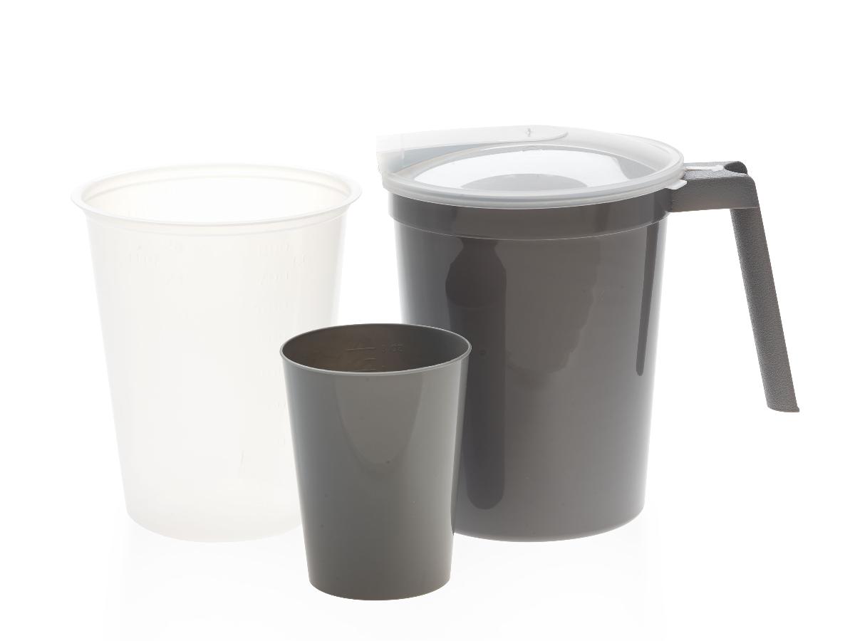 Medline Premium Water Pitcher and Tumbler Set with Plastic Liner
