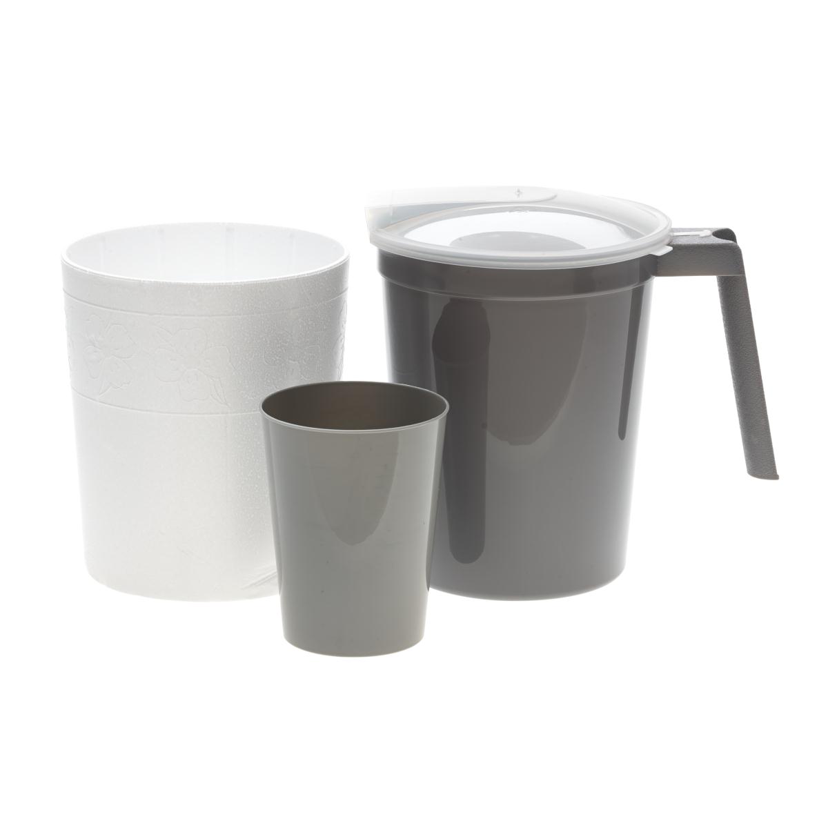 Medline Water Pitcher and Tumbler Set with Foam Outer Jacket