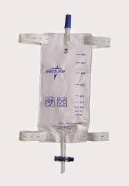 Ea/1 Leg Bag W/ Comfort Straps, 19Oz, Sterile