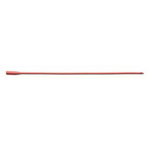 Bx/12  Intermittent Red Rubber Latex Catheter, Size 14Fr 16In