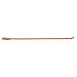 Bx/12  Intermittent Red Rubber Latex Catheter, Coude Tip, Size 14Fr 16In