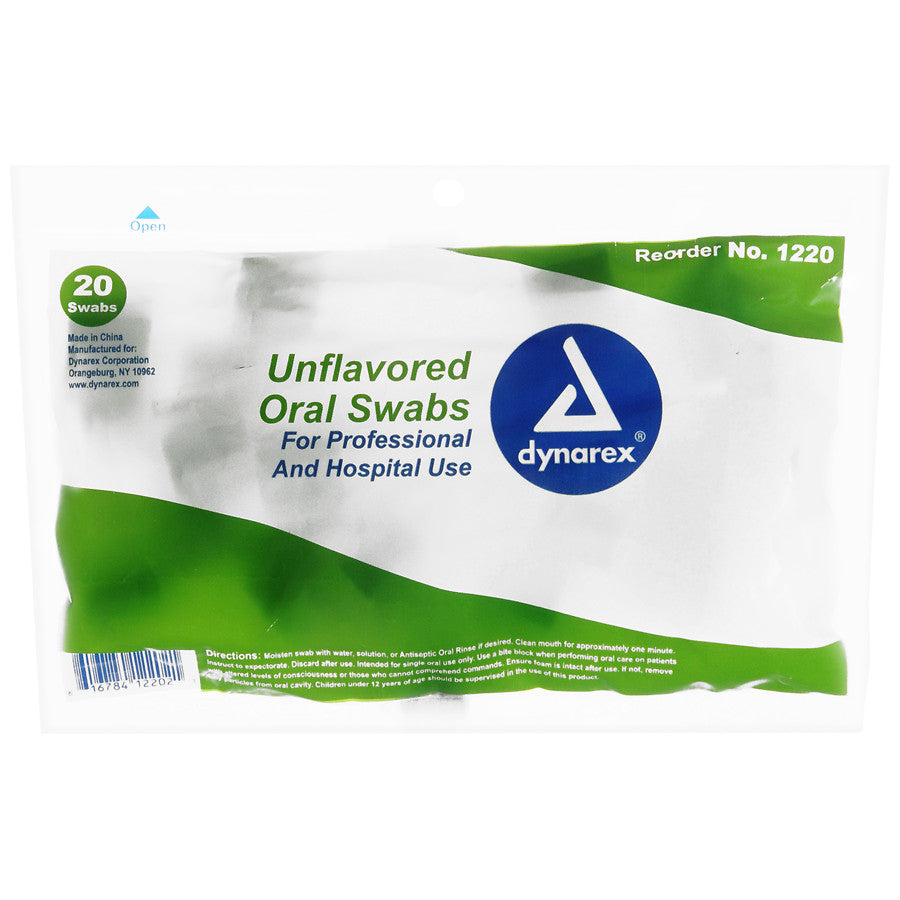 Bx/20 Oral Swabsticks, Unflavoured