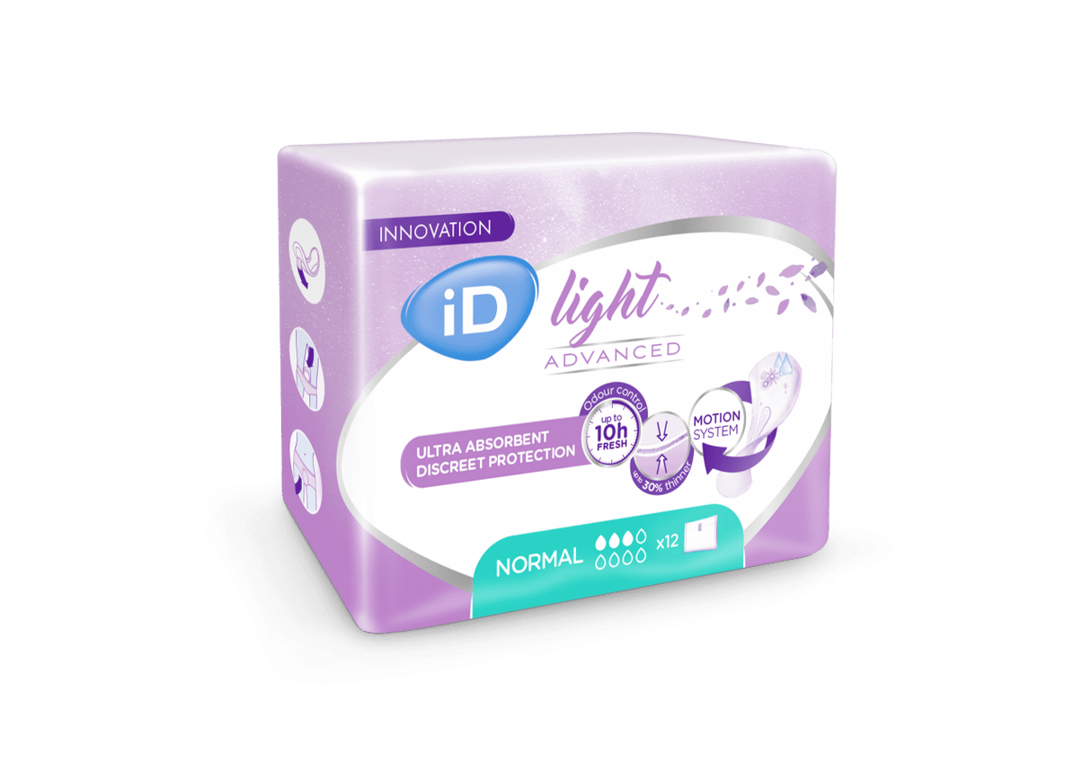 Cs/12 (20/Pkg) Id Light Mini, 9", tampon absorbant 170 ml