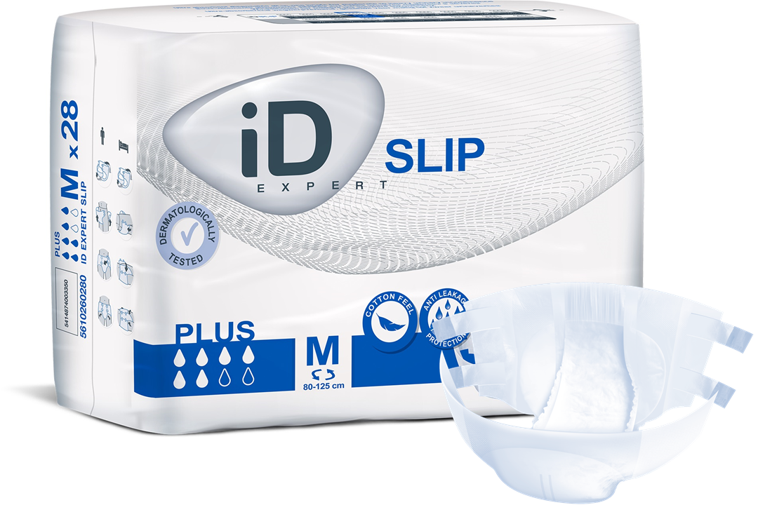 Cs/4 (28/Pkg) Id Slip Plus Medium, (31"-49"), 2000Ml Absorbency.