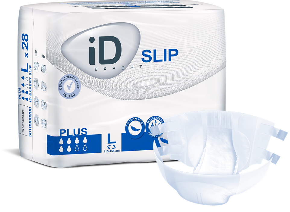 Cs/4 (28/Pkg) Id Slip Plus Large, (45"-61"), 2350Ml Absorbency.