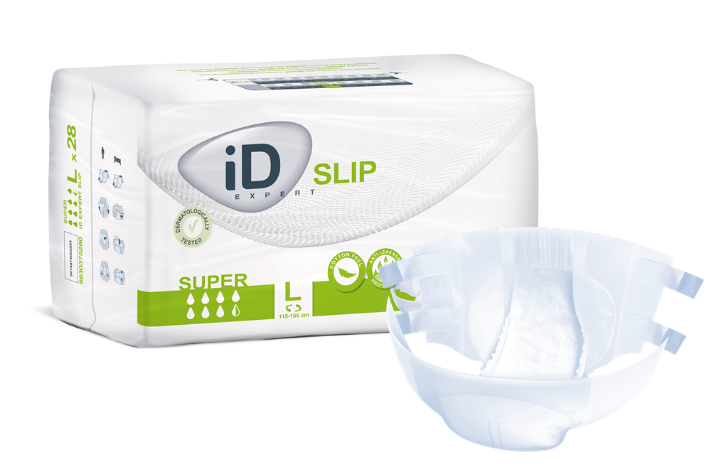 Cs/3 (28/Pkg) Id Slip Super, Large, (45"-61"), 3800 Ml Absorbency.