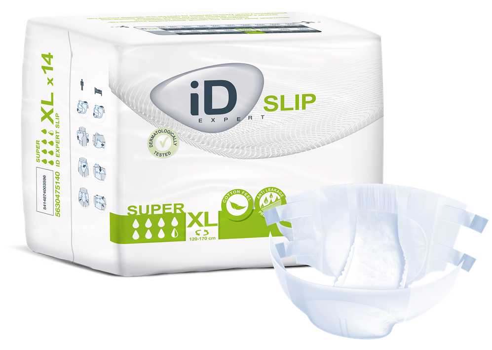 Cs/4 (14/Pkg) Id Slip Super, X-Large, (47"-67"), absorption 4100 ml.