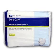 Sous-vêtements de protection Sure Care, extra lourds, XL (48"-66"), 4 brins bleus, Cs/4Bg (12Ea/Bg)