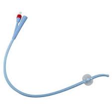 Bx/10 Dover 100% Silicone 2-Way Foley Catheter, Coude, 16Fr 5Cc