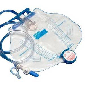 Sac de drainage anti-reflux Ea/1 Kendall Curity avec protection anti-éclaboussures, 2 000 ml