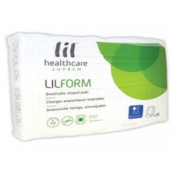 Compresas Lille Healthcare Lilform Suprem Extra + de Cs/4Bg (25 unidades por paquete), 14 x 26 pulgadas, absorción isométrica, 2230 ml