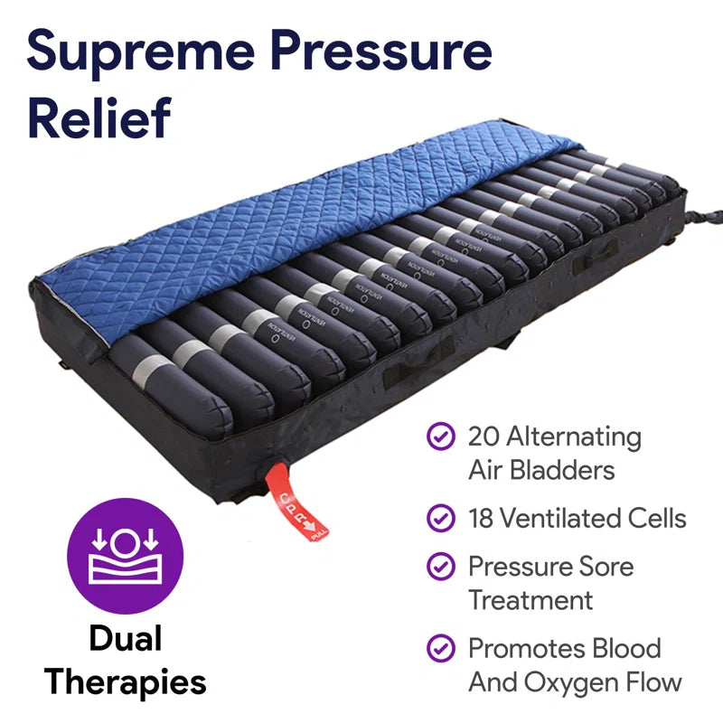 Matelas pneumatique à pression alternée à faible perte d'air pour lit d'hôpital et de soins à domicile 