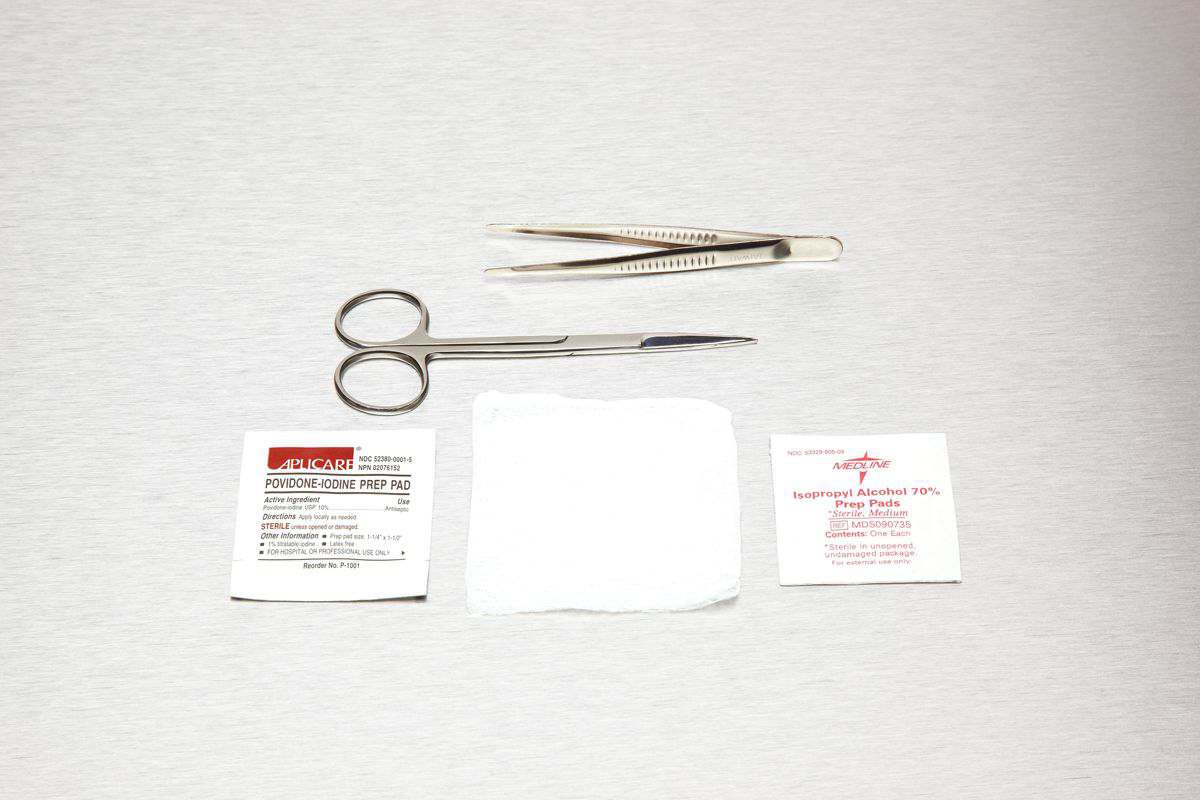 (Cs50) Ea/1 Suture Removal Tray W/ Littauer Wire Scissors