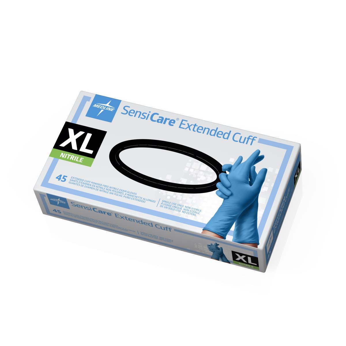 SensiCare Extended Cuff Nitrile Exam Gloves