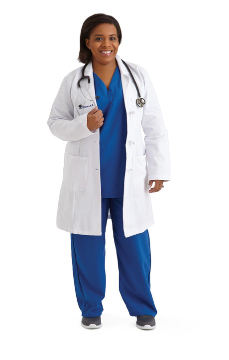 Medline Women's 100% Cotton Staff-Length Lab Coats