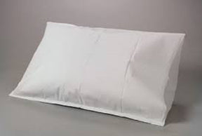 Bx/100 Pillowcase, Disposable 21" X 30"  2-Ply Tissue/Poly  Material White