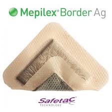 Pansement en mousse Mepilex Border Ag Bx/5, 10 cm x 10 cm