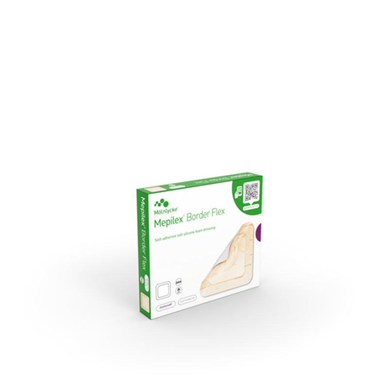 Caja de 10 mepilex borde flexible 10x10 cm (4x4")