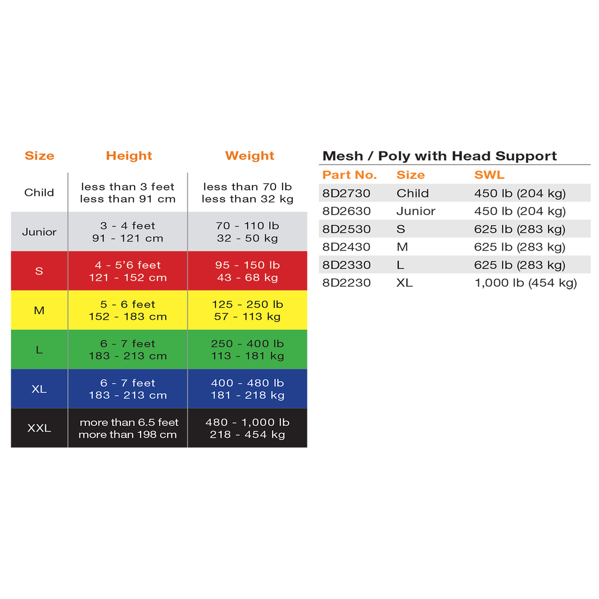 Hamac en maille/polyester avec support pour la tête