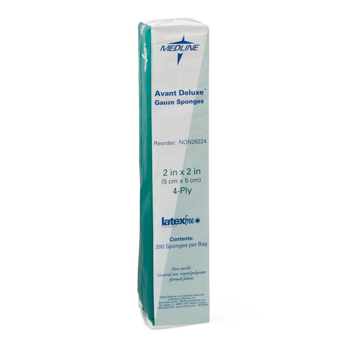 Medline Deluxe Nonsterile Nonwoven Gauze Sponges