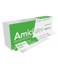 Cathéters intermittents masculins Amici Ultra Bx/100, taille 12Fr 16In