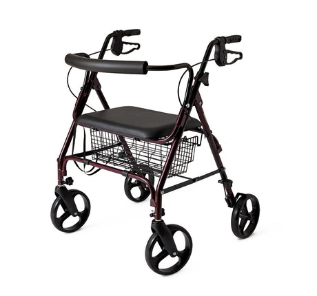 Bariatric Steel Rollator Burgundy