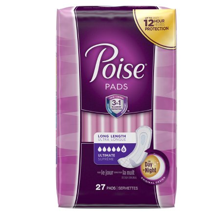 Poise Original Ultimate Long Non-Winged Pads Convenience