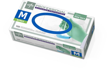Medline Professional Nitrile Exam Gloves with Aloe