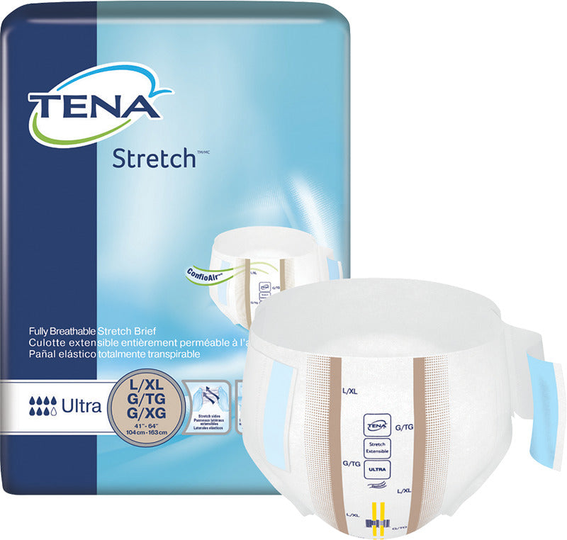 Bragas para incontinencia TENA Stretch Ultra de máxima absorción (paquete de 72)