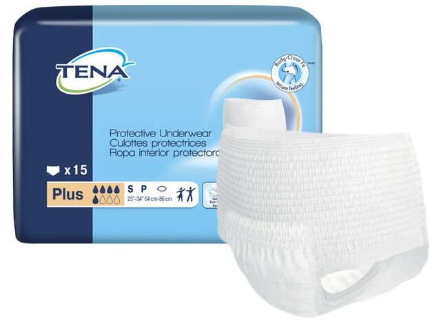 Ropa interior protectora para incontinencia TENA Plus con mayor capacidad de absorción