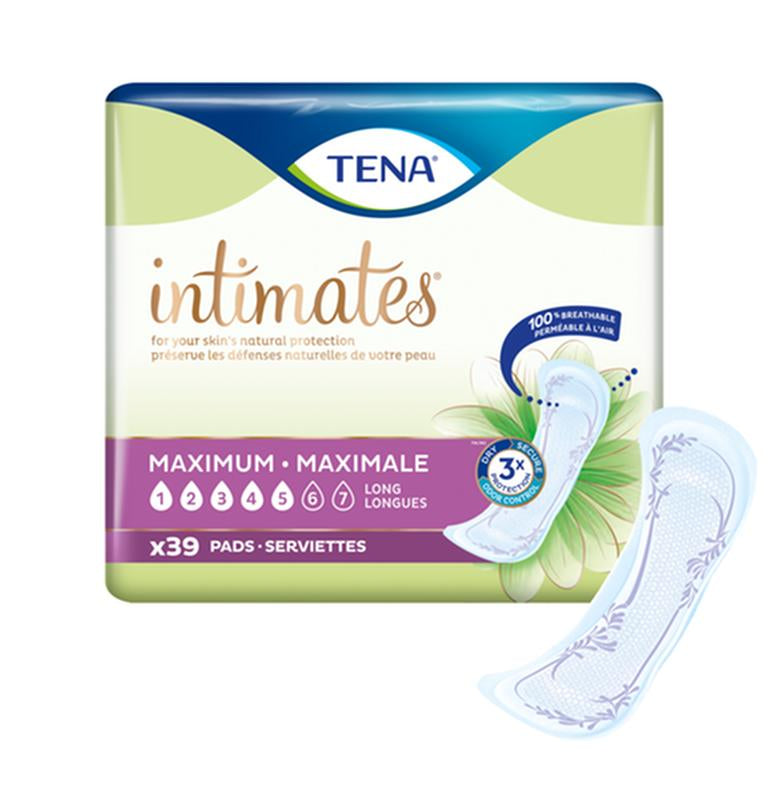 Compresas para incontinencia Tena® Intimates™ de máxima absorción, de largo largo