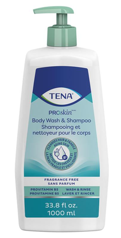 Tena® Proskin™ Gel de baño y champú - Sin fragancia, 33,8 onzas líquidas