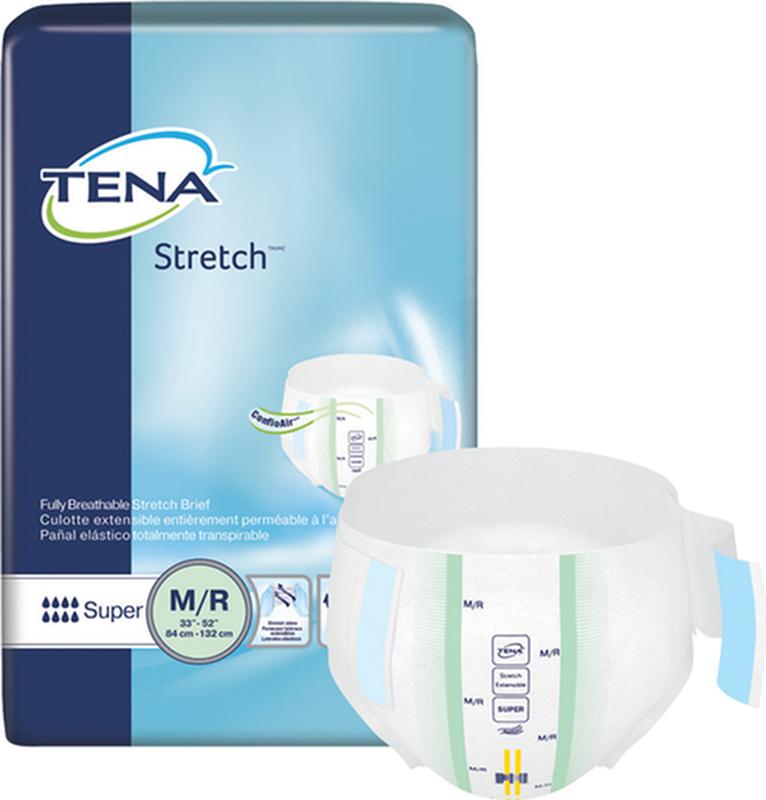 Tena® Stretch™ Super Incontinence Brief, Super Absorbency, Medium/Regular