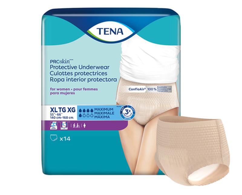 Ropa interior protectora para incontinencia Tena® Proskin™ para mujeres, máxima absorción, talla extra grande