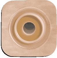 Barrière cutanée flexible Stomahesive® Natura®, 4" X 4" (10 cm x 10 cm) beige, ouverture de stomie prédécoupée 1-1/8" (28 mm), bride 1-3/4" (45 mm) - Boîte de 10