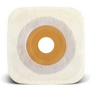 Esteem Synergy® Stomahesive® Skin Barrier, 4" X 4" (10Cm X 10Cm) White, Pre-Cut Stoma Opening 1-1/8" (28Mm) - Box Of 10