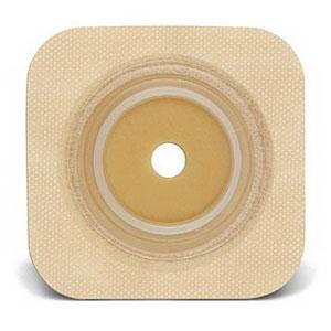 Natura® Durahesive® Skin Barrier, 4" X 4" (10Cm X 10Cm) , Cut-To-Fit Stoma Opening 1/2" - 3/4" (13Mm - 19Mm), Flange 1-1/4" (32Mm) - Box Of 10