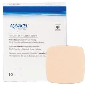 Pansement en mousse non adhésif Aquacel Bx/10, 4 po x 4 po (10 cm x 10 cm)