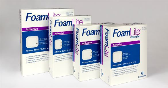 Bx/10 Convatec Foam Lite Dressing, 10Cm X 10Cm.