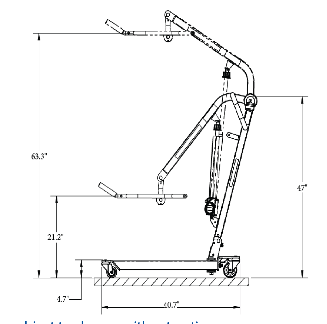 Full body Patient Electric Lift Car Transfer PL350CT