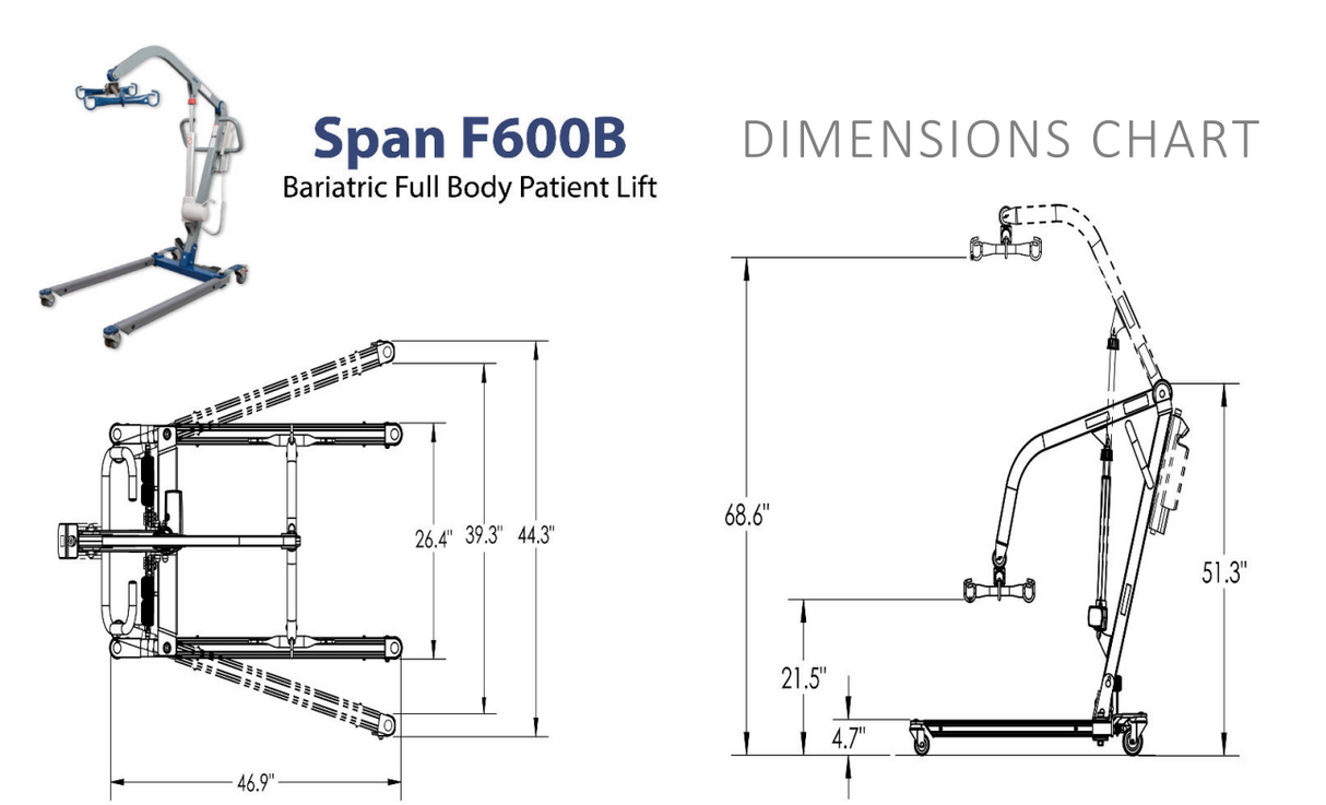 Lève-personne bariatrique pour tout le corps F600B 