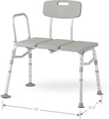 Banc de bain de transfert avec support dorsal